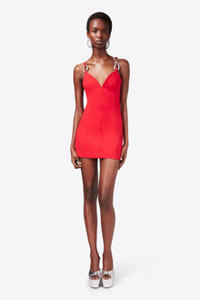 Crystal Link Mini Dress | Carmine