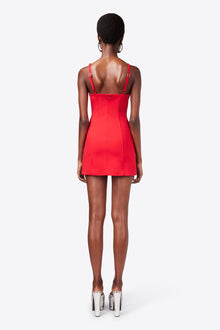 Crystal Link Mini Dress | Carmine