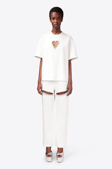 Crystal Slit Jean | White