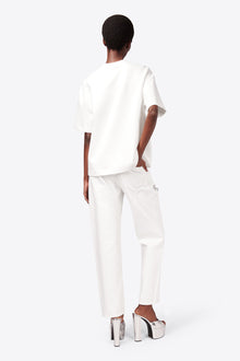 Crystal Slit Jean | White