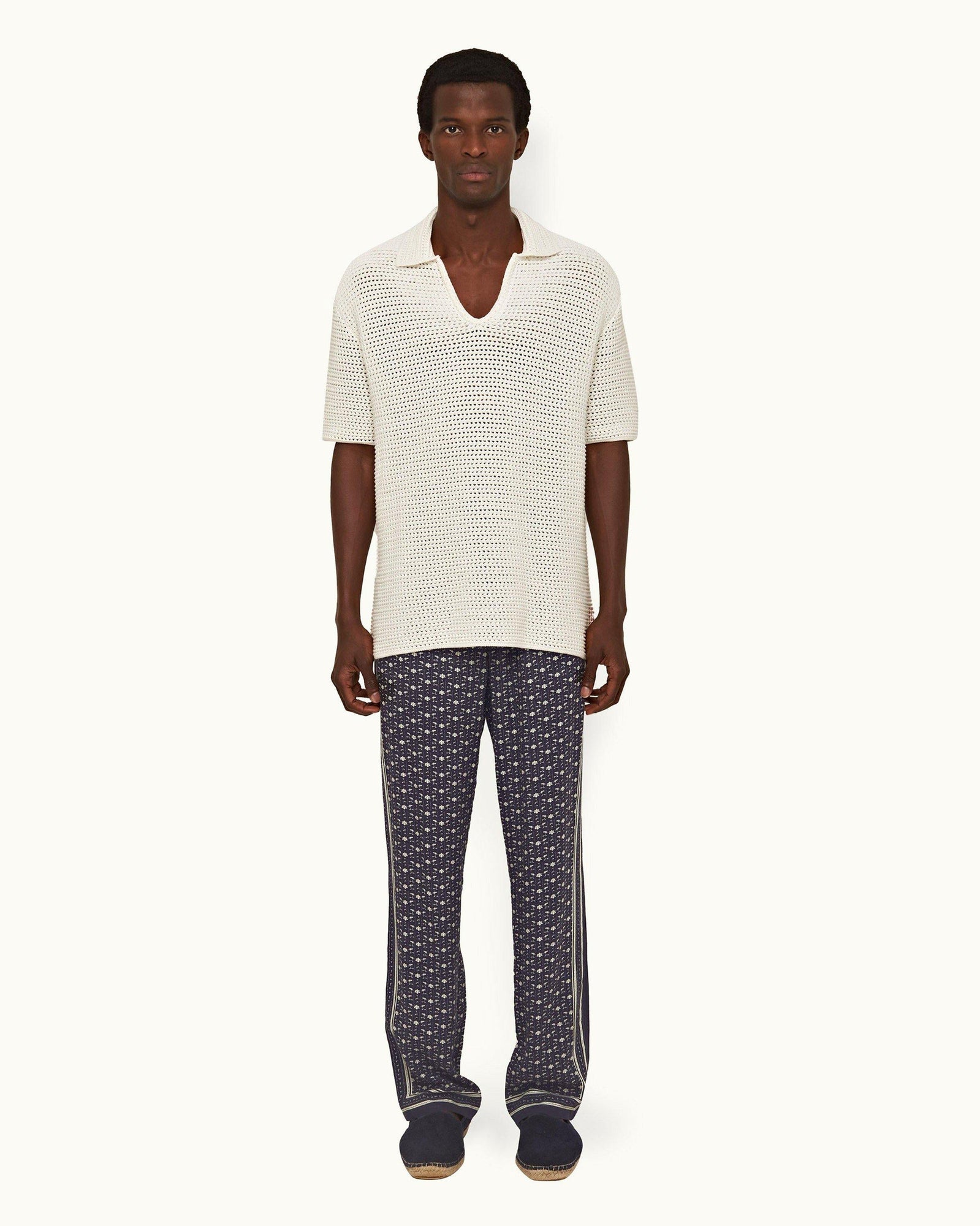 Dark Sapphire/Sea Mist Bandana Relaxed Fit Cotton Poplin Lounge Pants | Dark Sapphire/Sea Mist