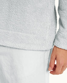 Serenity Blue Relaxed Fit Long Pile Towelling Sweatshirt | Serenity Blue