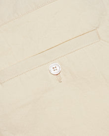 White Sand Relaxed Fit Laundered Cotton Canvas Trousers | White Sand