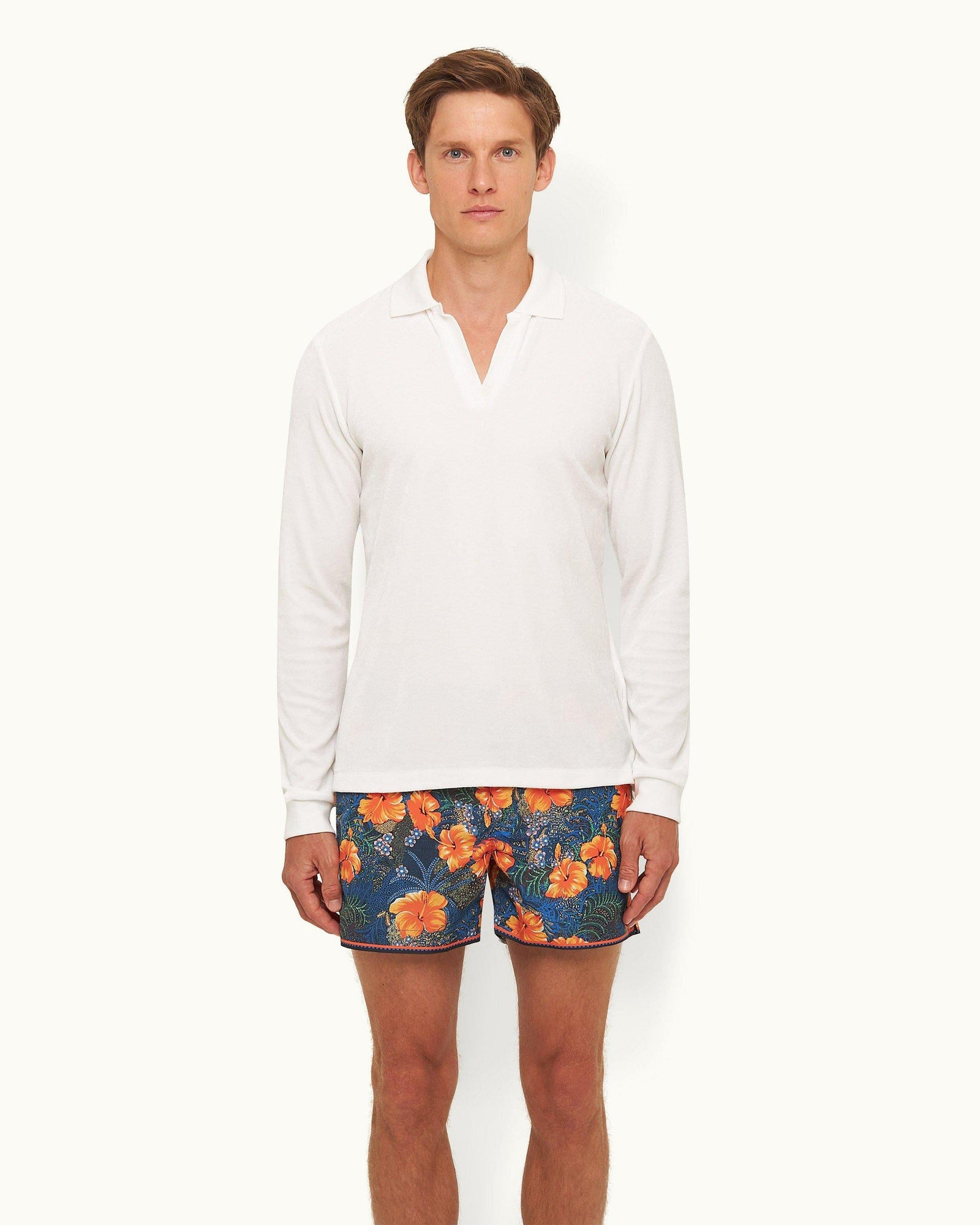 Cloud Classic Fit Towelling Polo Shirt | Cloud