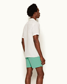 Bulldog Caribbean Green Mid-Length Swim Shorts | Caribbean