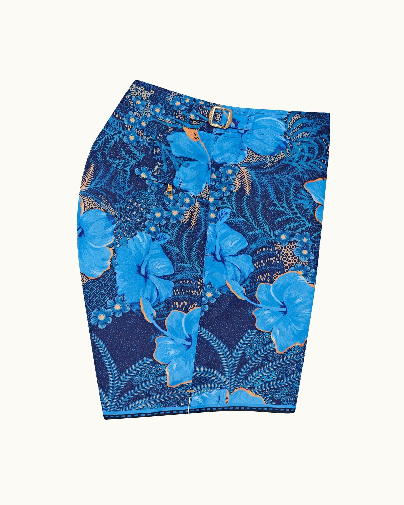 Bulldog Night Iris/Cerulean Tropic Nightfall Print Mid-Length Swim Shorts | Night Iris/Cerulean