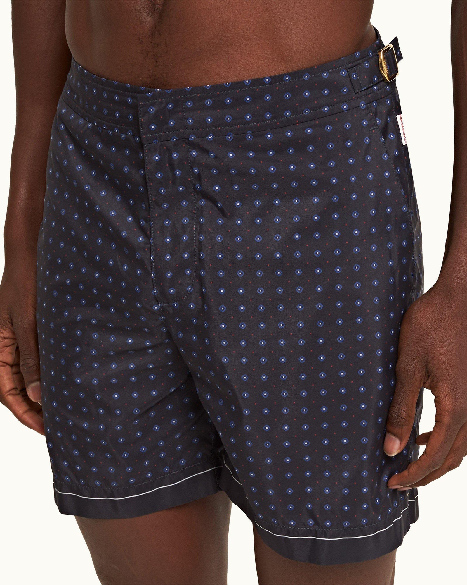 Bulldog Night Iris Cravat Mid-Length Swim Shorts | Night Iris
