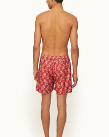 Men | Bulldog Drawcord Swim Boxer | Summer Red/White Sand