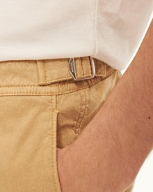 Bulldog Garment Dye Mid-Length Garment Dye Shorts In Biscuit Colour | Biscuit