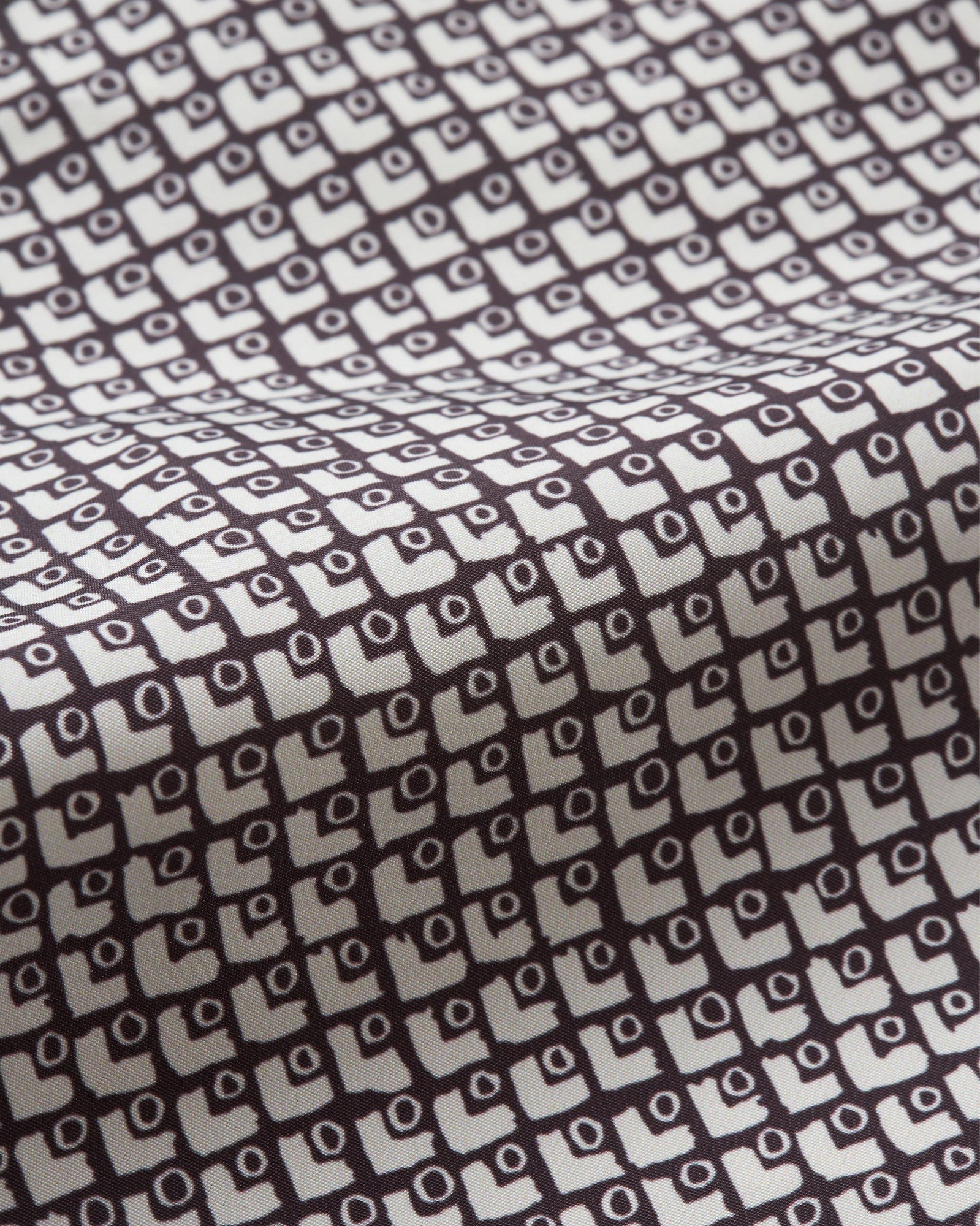 Bulldog Truffle/White Sand Geo Print Mid-Length Swim Shorts | Truffle/White Sand