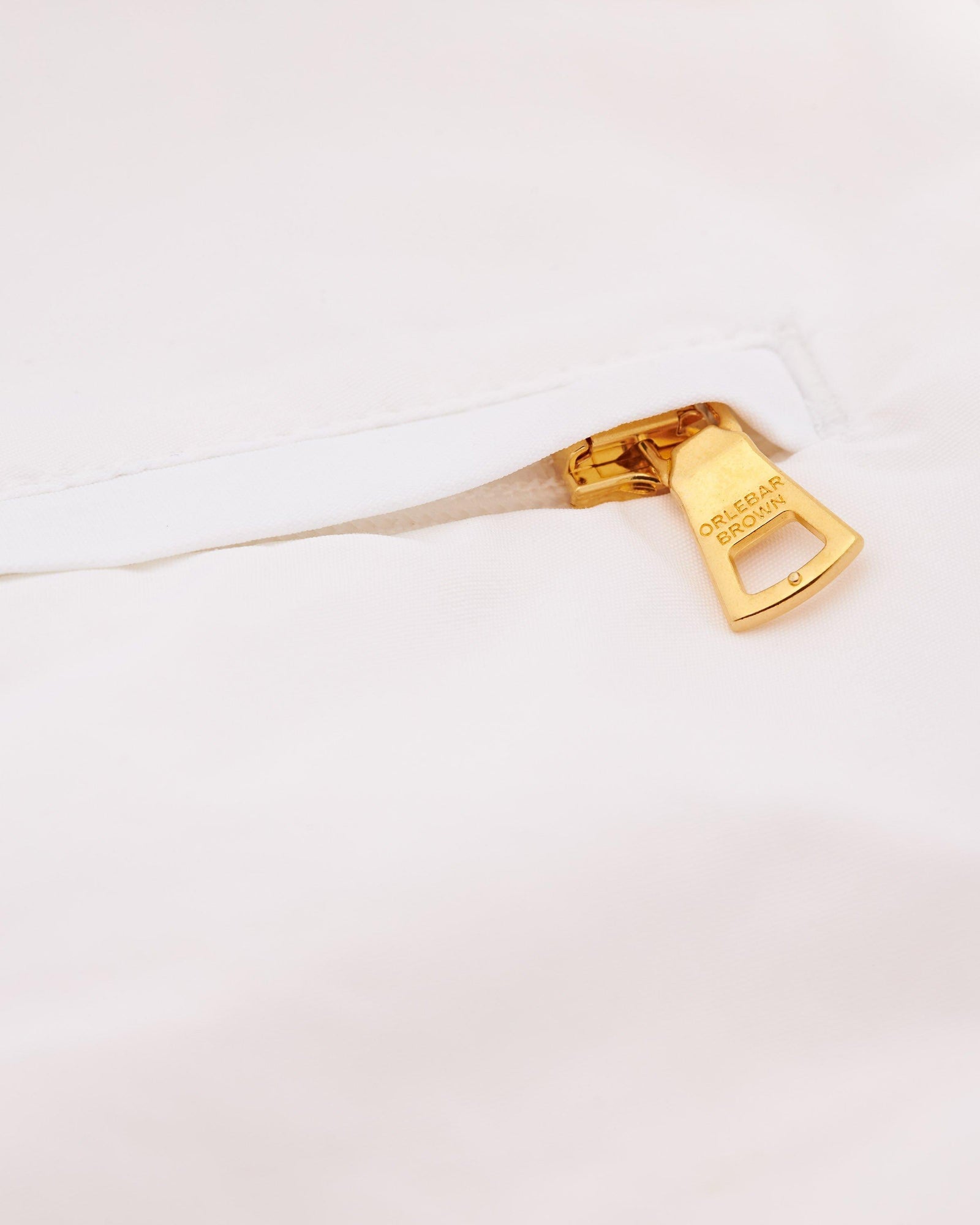 White O.B Stripe Belt Mid-Length Swim Shorts | White