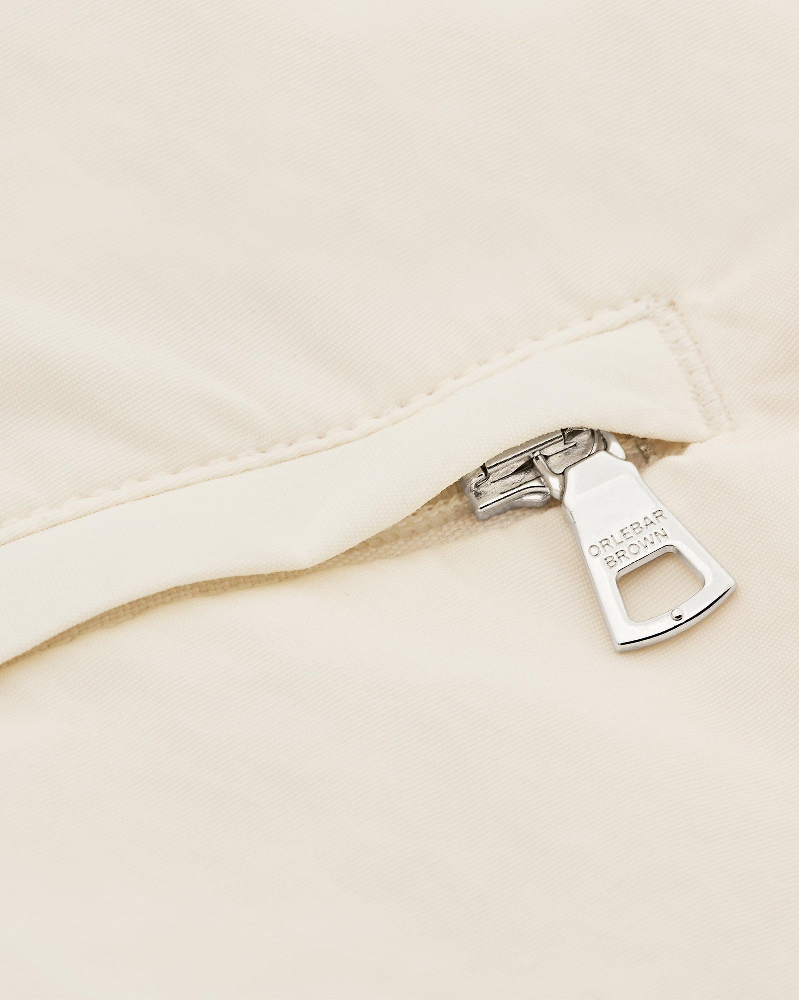 Bulldog White Sand Palm Stripe Tape Mid-Length Swim Shorts | White Sand