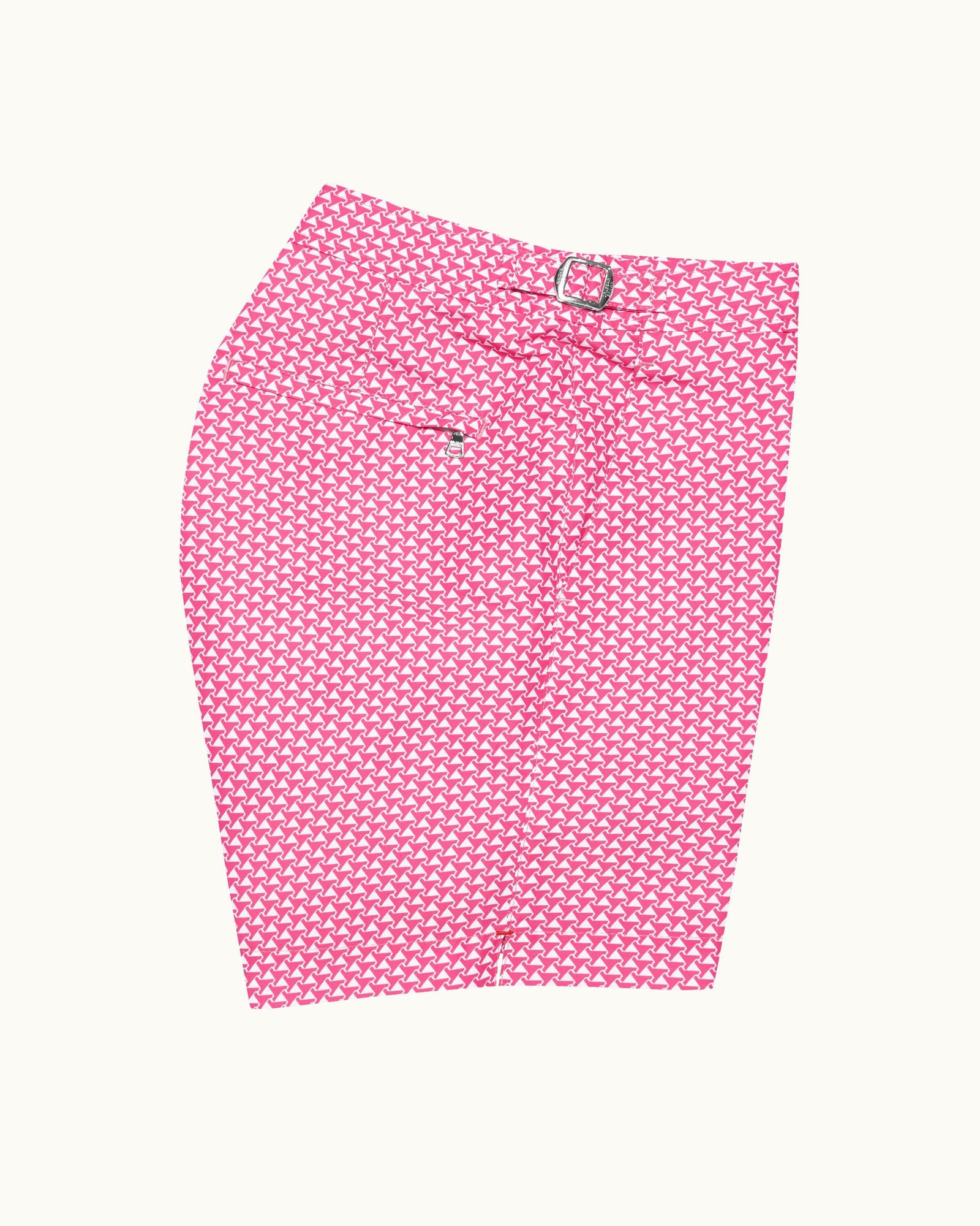 Pax Print Mid-Length Swim Shorts Woven In France in Wham colour | Wham