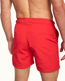 Bulldog Rescue Red Mid-Length Swim Shorts | Rescue Red