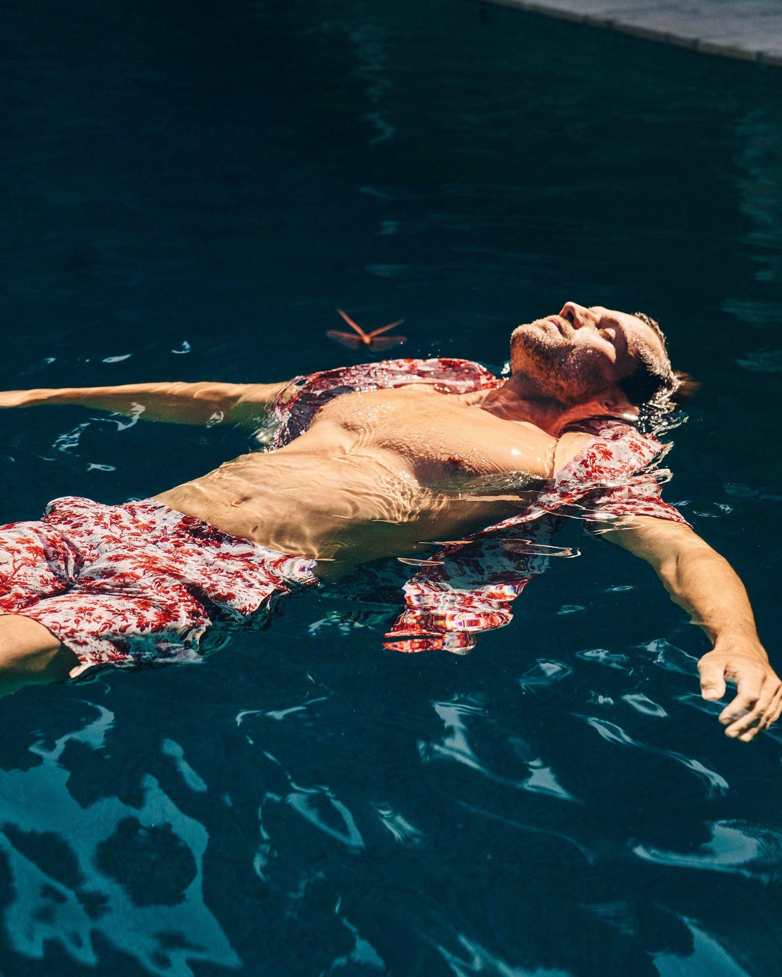 Bulldog Rose/Vintage Rose Vintage Garden Mid-Length Swim Shorts | Rose/Vintage Rose