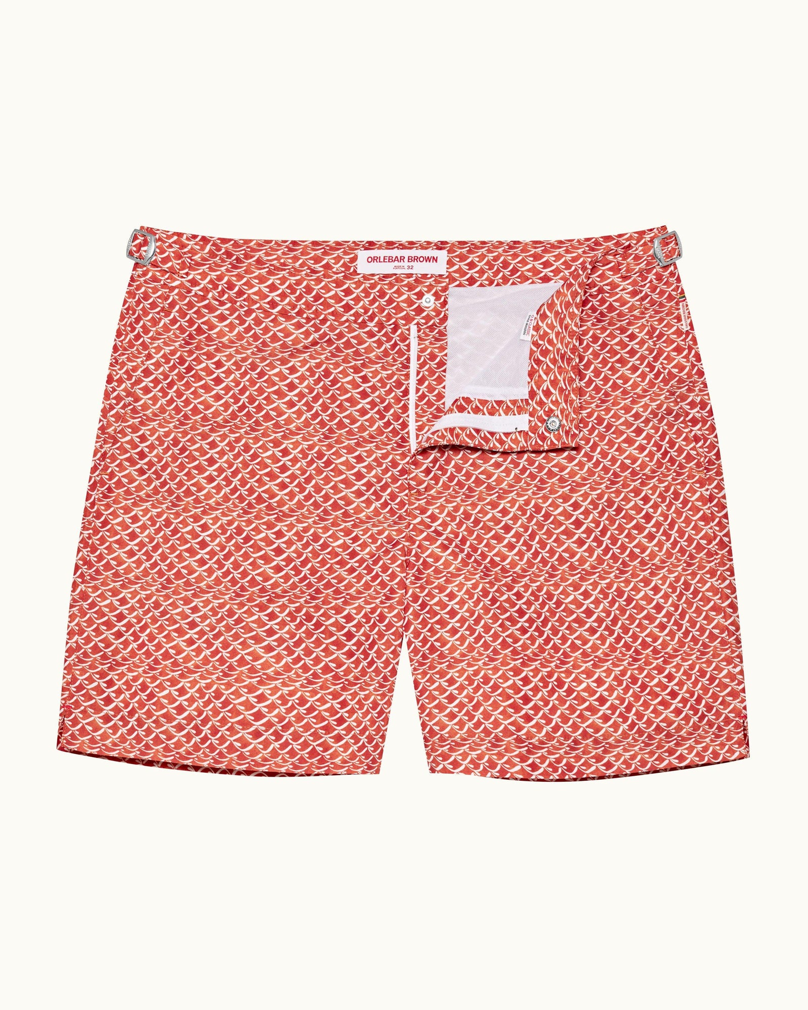 Bulldog Firestone Wave Print Mid-Length Swim Shorts | Firestone