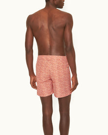 Bulldog Firestone Wave Print Mid-Length Swim Shorts | Firestone