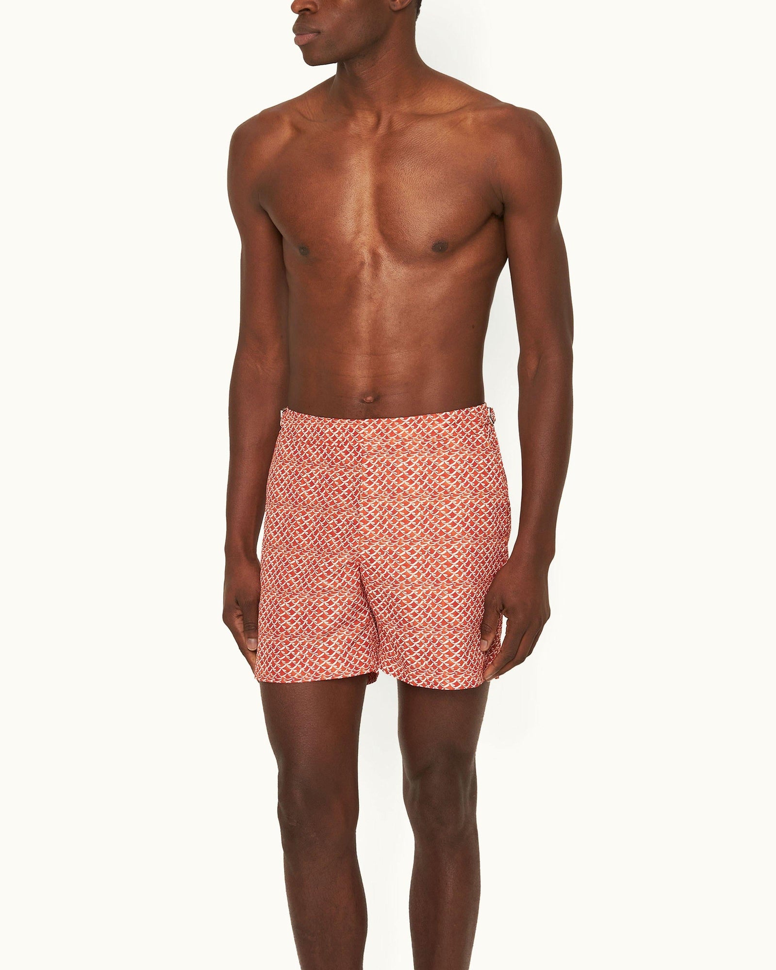Bulldog Firestone Wave Print Mid-Length Swim Shorts | Firestone