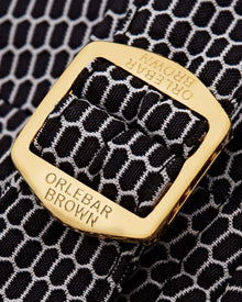 Bulldog X Black/Cloud Mid-Length Jacquard Swim Shorts | Black/Cloud