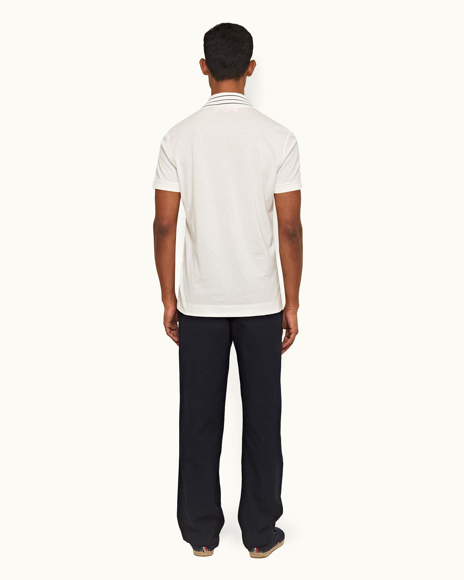 Night Iris Relaxed Fit Drawcord Cotton-Linen Trousers | Night Iris