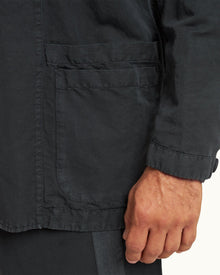 Shadow Relaxed Fit Unstructured Cotton-Linen Blazer | Shadow