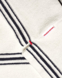 Kids | White Sand/Night Iris Classic Twin Stripe Resort Polo Shirt | White Sand/Night Iris