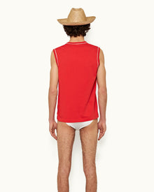 Summer Red Classic Fit 'Club Tropicana' Print Vest | Summer Red