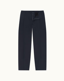 Night Iris Relaxed Fit Poplin Trousers | Night Iris