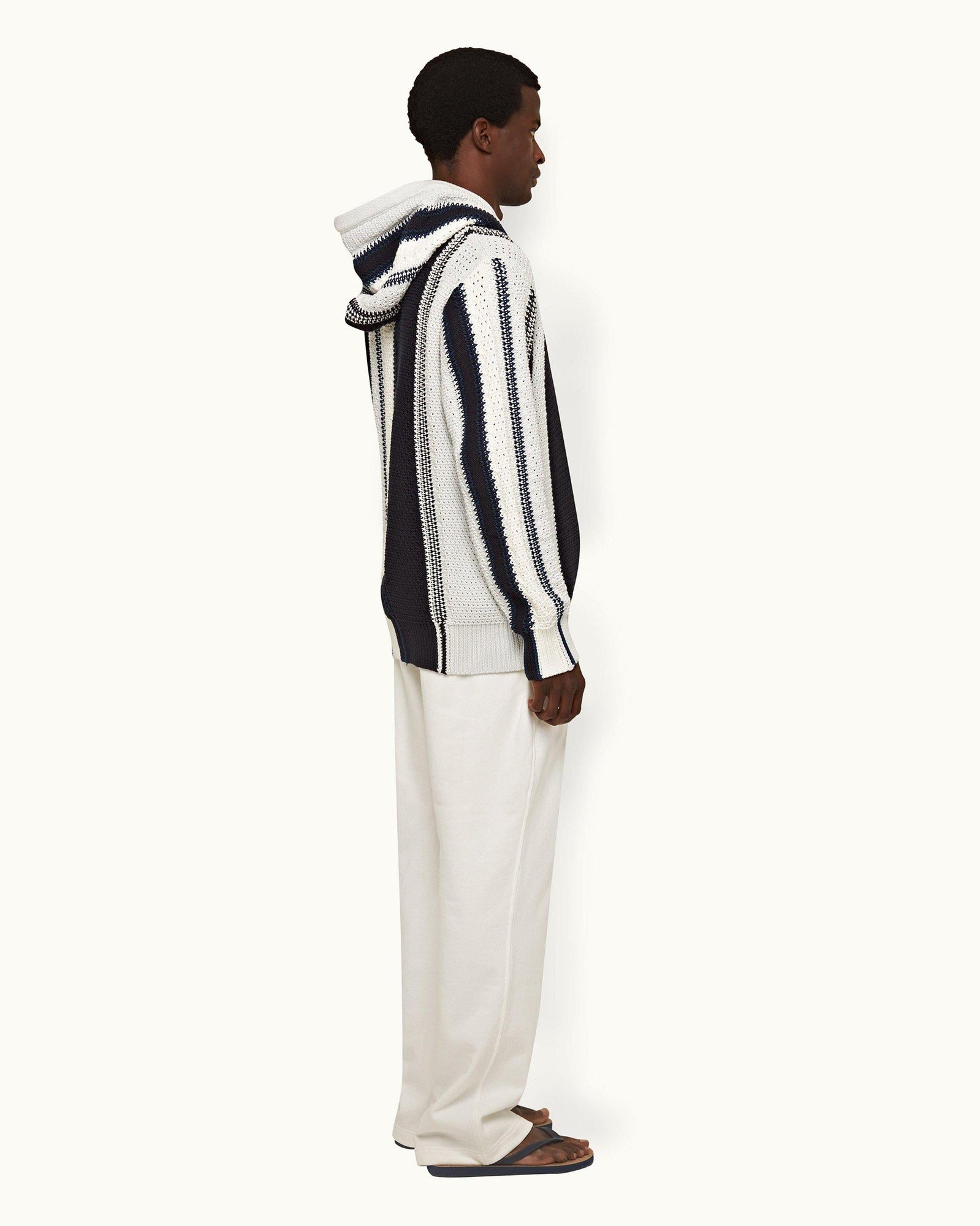 Sea Mist Classic Fit Textured Cotton Sweatpants | Sea Mist