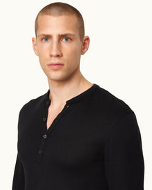 Harrison Cashmere Black Classic Fit Modal-Cashmere T-shirt | Black