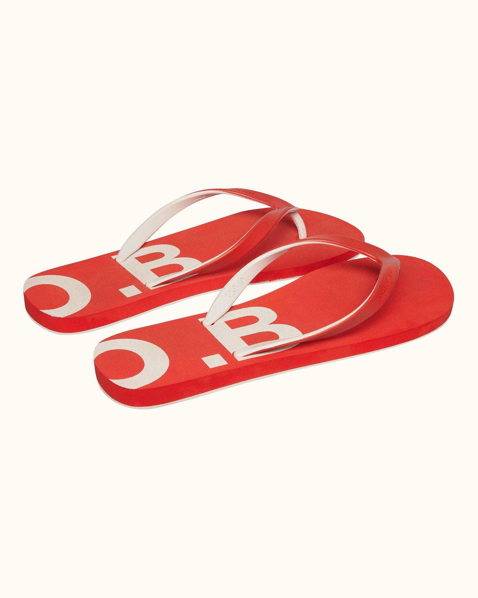 Haston Summer Red O.B Logo Flip Flops | Summer Red