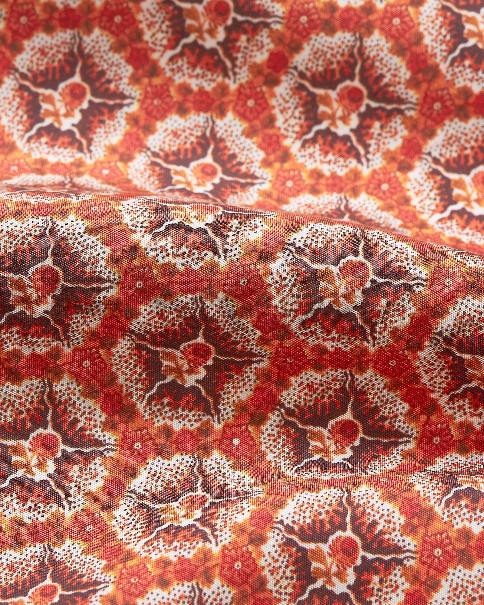 Hibbert Firestone Roseate Print Classic Fit Capri Collar Shirt | Firestone