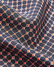 Azul Blue/Firestone Tiescape Print Classic Fit Capri Collar Shirt | Azul Blue/Firestone