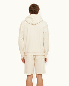 Matchstick Jacquard Rope Towelling Zip-Thru Hooded Sweatshirt | Matchstick