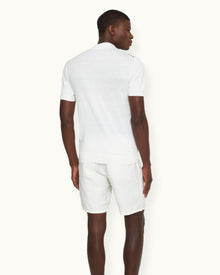 Horton Cashew Fiore Tailored Fit Silk-Cotton Pique Polo Shirt | Cashew