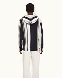 Sea Mist/Night Iris Italian Crochet Knit Jumper | Sea Mist/Night Iris