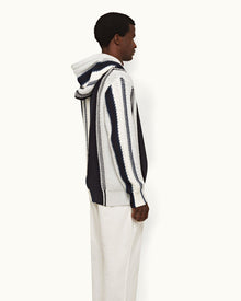 Sea Mist/Night Iris Italian Crochet Knit Jumper | Sea Mist/Night Iris