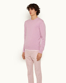 Lorca Cashmere Conch Pink Tailored Fit Cashmere Jumper | Conch Pink