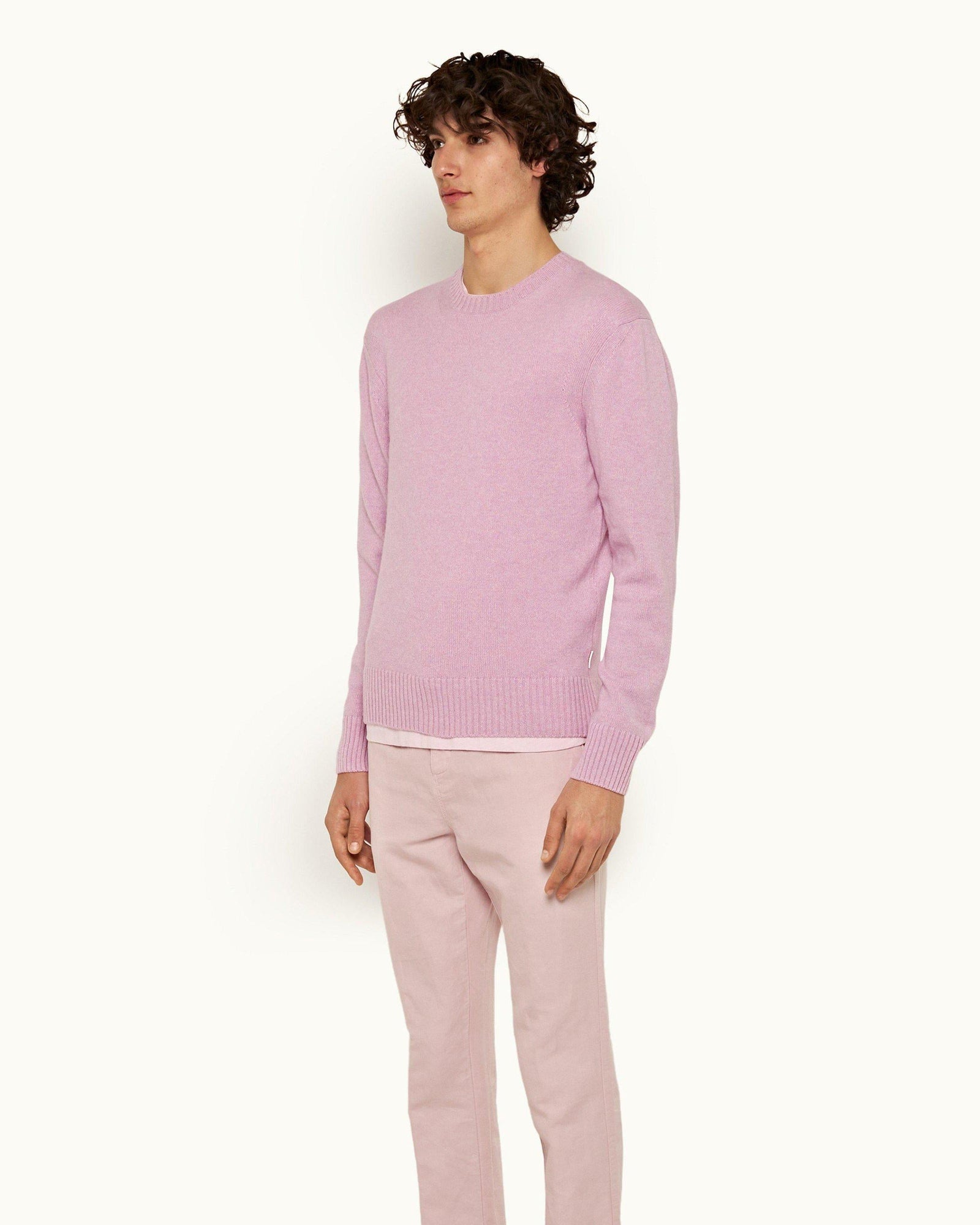 Lorca Cashmere Conch Pink Tailored Fit Cashmere Jumper | Conch Pink