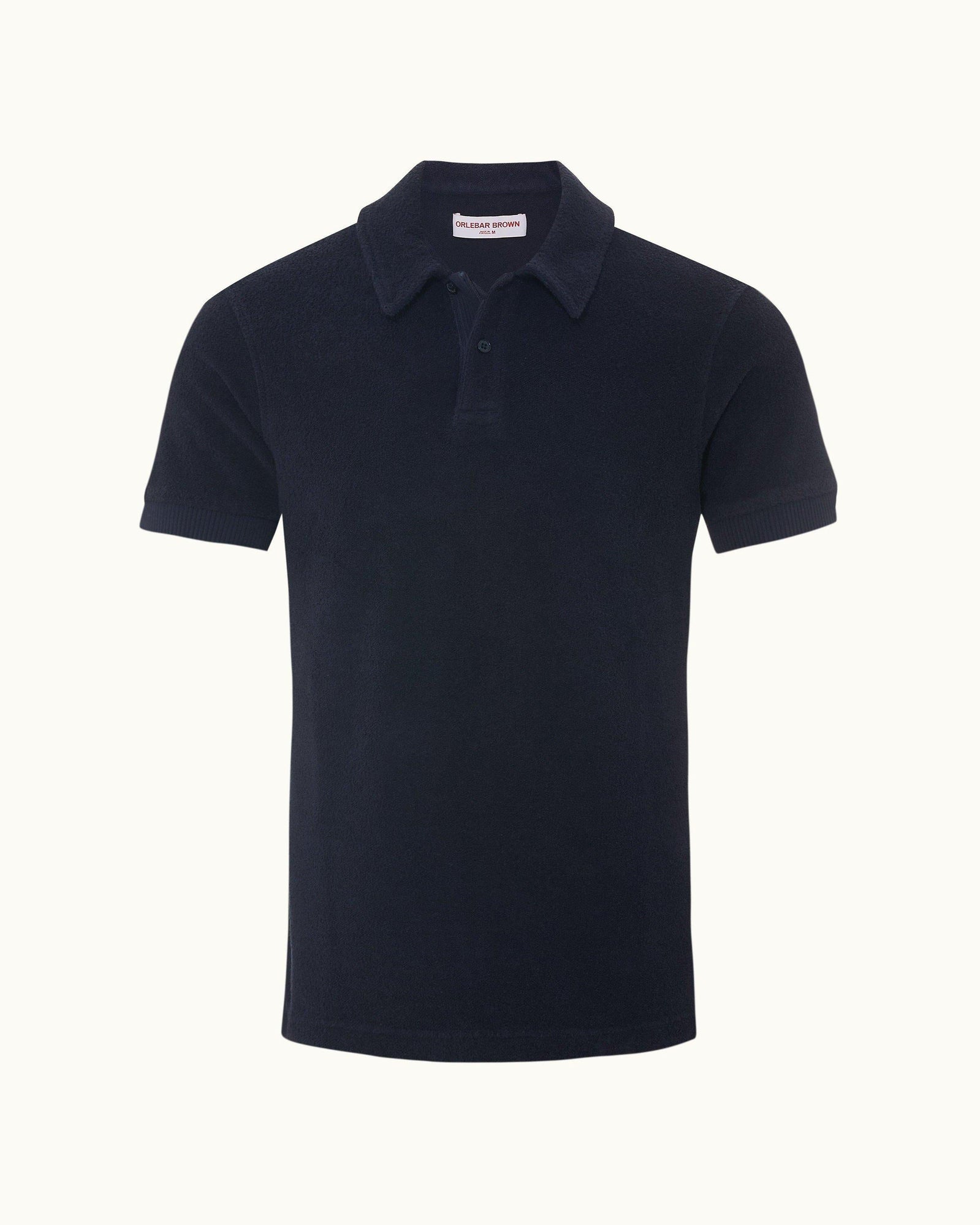 Night Iris Classic Fit Pique Cotton Towelling Polo Shirt | Night Iris