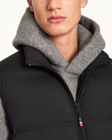 Black Relaxed Fit Down-Fill Gilet | Black