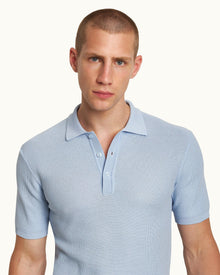 Maranon Dream Classic Fit mercerised Cotton Polo Shirt | Powdered Sky