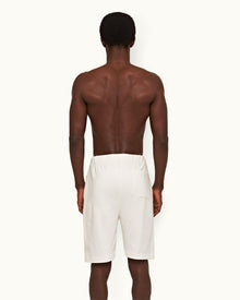 Sea Mist Classic Fit Textured Cotton Sweat Shorts | Sea Mist