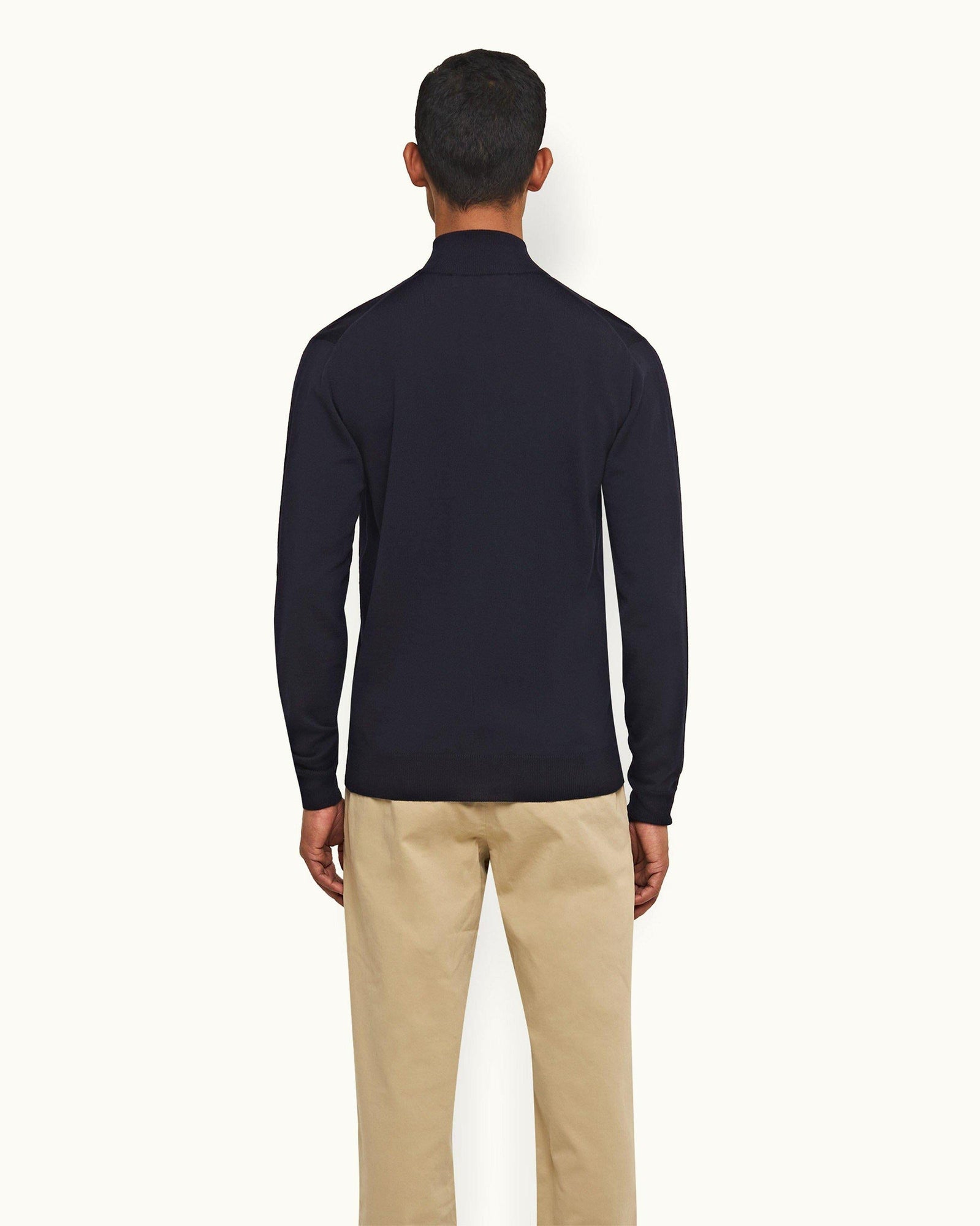 Neilson Merino Navy Half-Zip Merino Jersey Pullover | Navy