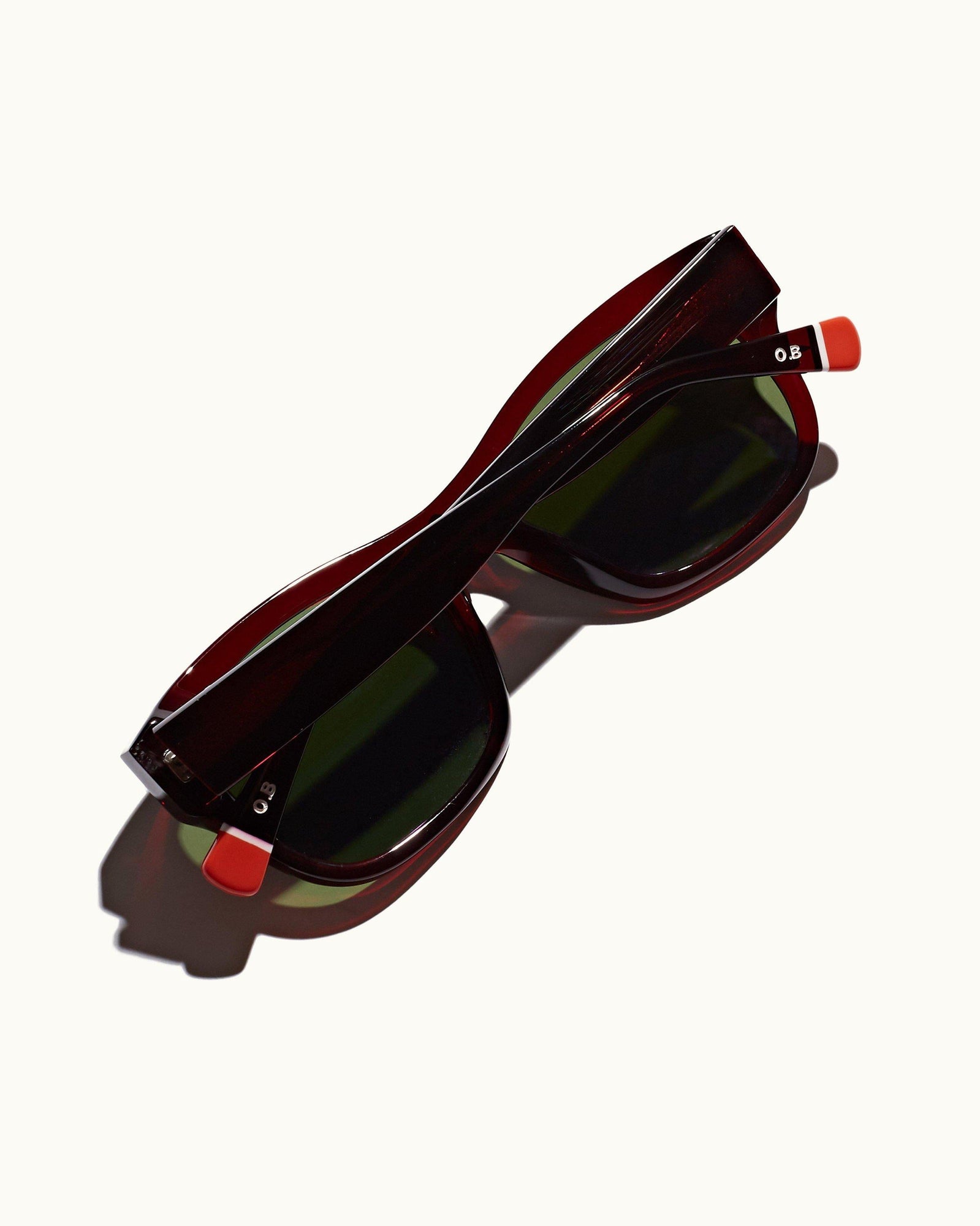 Nerano Burgundy D Frame Sunglasses | Burgundy