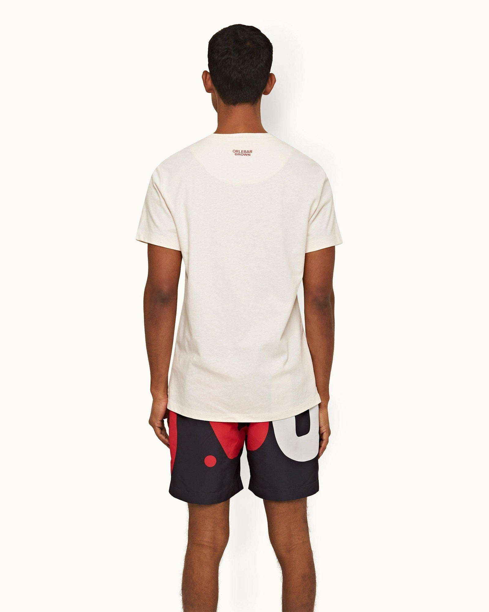 White Sand O.BUOY Classic Fit Short-Sleeve Cotton-Linen T-shirt | White Sand