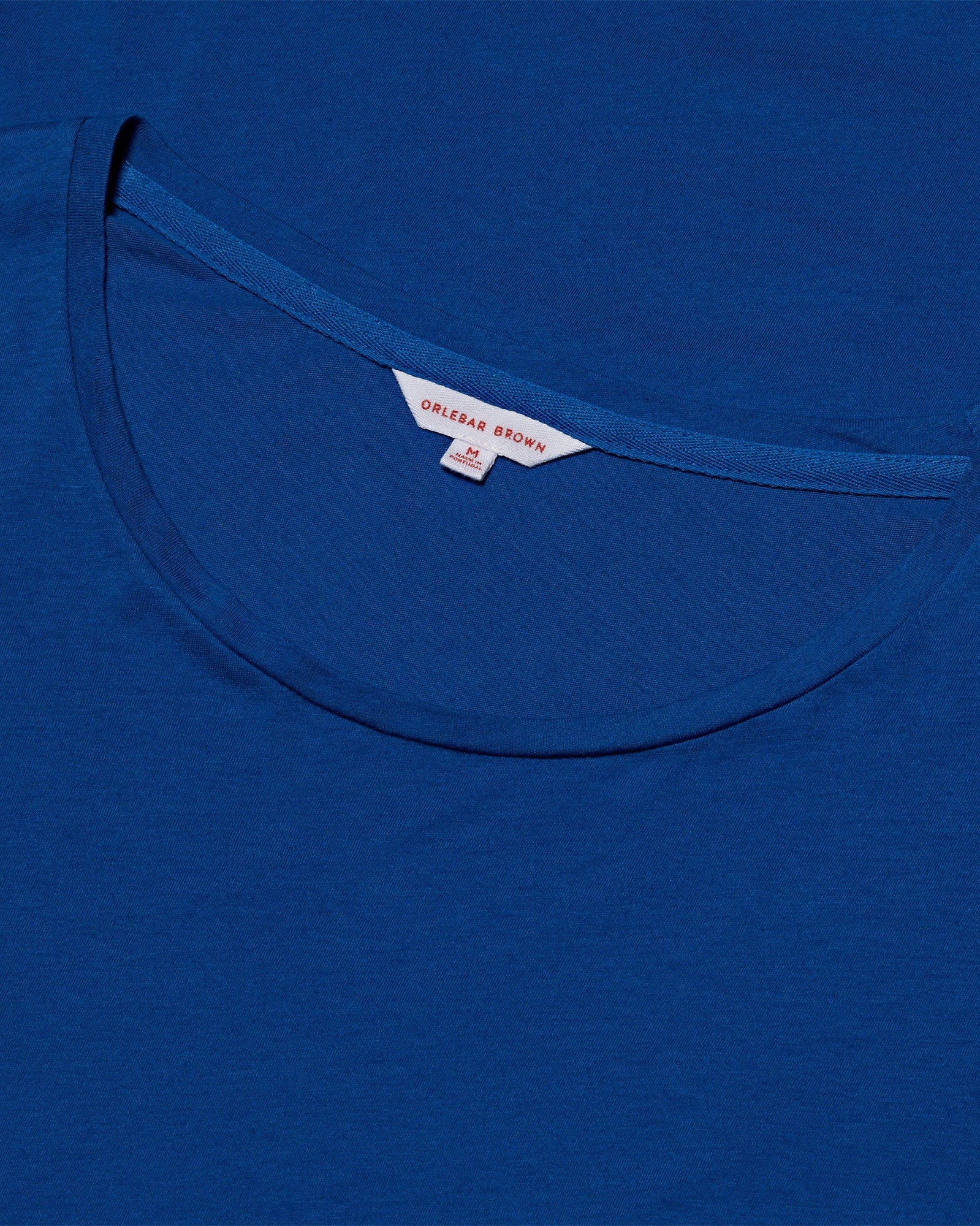 Ob-T Signal Blue Tailored Fit Crew Neck Organic Cotton T-Shirt | Signal Blue