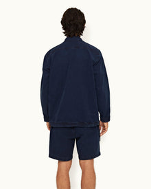 Indigo Relaxed Fit Overhead Denim Cotton Smock | Indigo