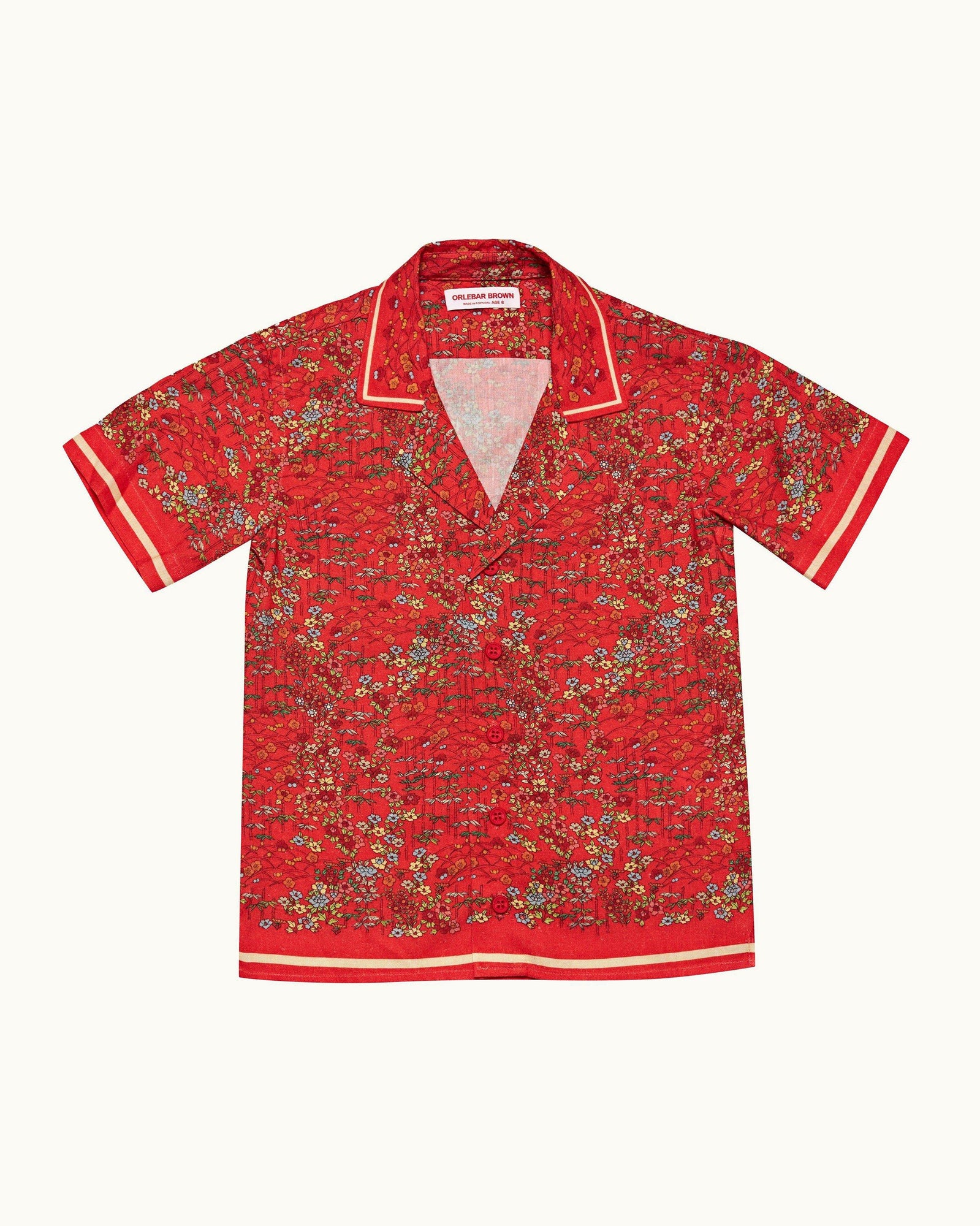 Kids | Vermillion Pedro Solo Fantasy Capri Collar Shirt | Vermillion