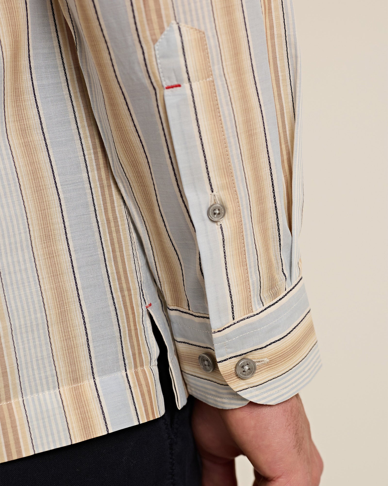 Men | Ridley Shirt | Blue/Biscuit Stripe